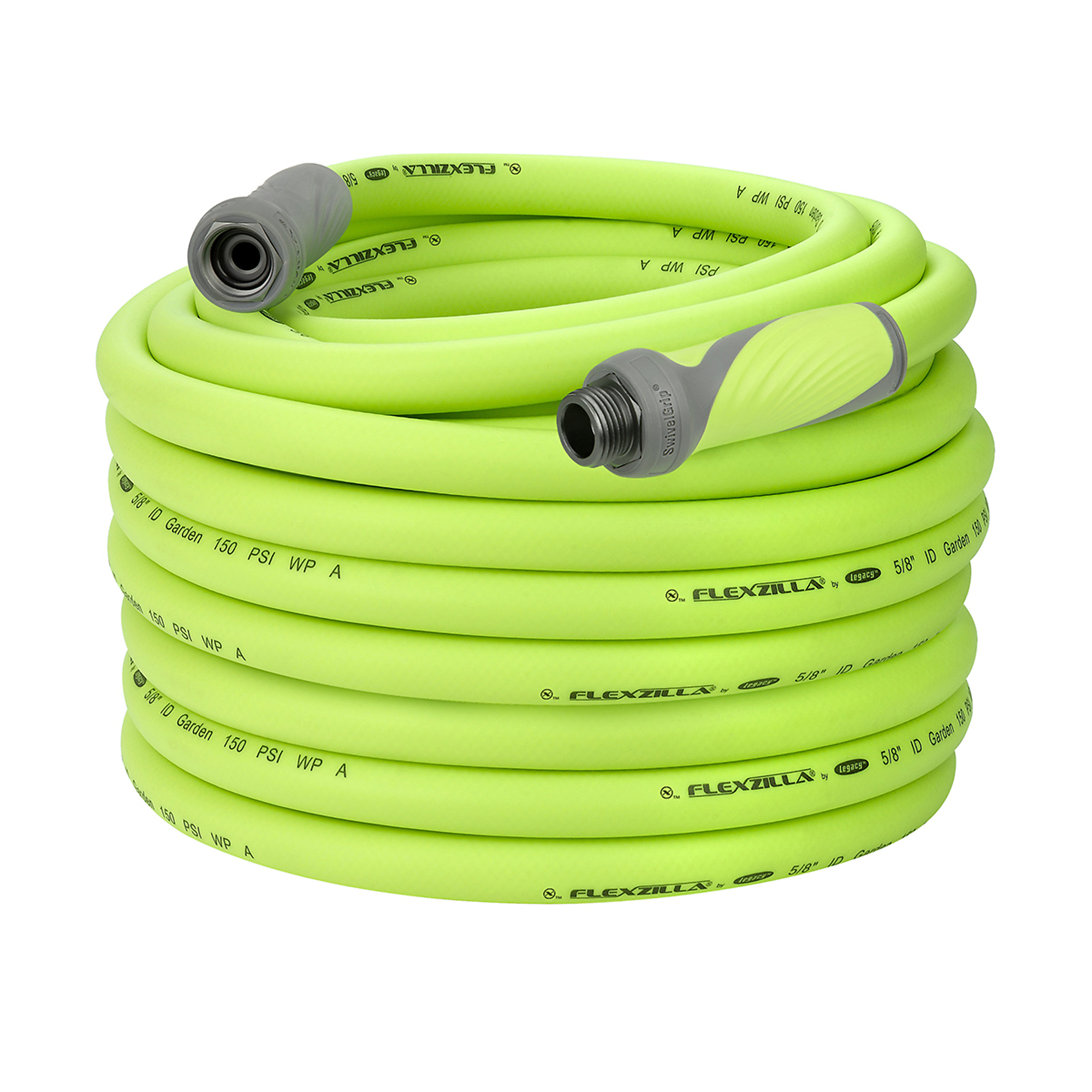 Legacy Flexzilla®, Garden Hose, 5/8in. x 100ft., 3/4in., Length 100 ft, Hose Connection Size 3/4 in, Max. Pressure 150 PSI, Model# HFZG5100YWS-E